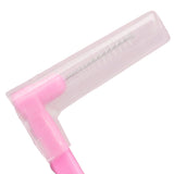5pcs L Shaped Interdental Brushes Effective Cleaning Plaque Removal Braces Brush for Tooth Care Pink