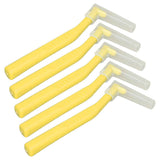 5pcs L Shaped Interdental Brushes Effective Cleaning Plaque Removal Braces Brush for Tooth Care Yellow In Australia - Darrahopens
