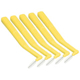 5pcs L Shaped Interdental Brushes Effective Cleaning Plaque Removal Braces Brush for Tooth Care Yellow
