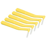 5pcs L Shaped Interdental Brushes Effective Cleaning Plaque Removal Braces Brush for Tooth Care Yellow