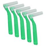 5pcs L Shaped Interdental Brushes Effective Cleaning Plaque Removal Braces Brush for Tooth Care Green