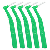 5pcs L Shaped Interdental Brushes Effective Cleaning Plaque Removal Braces Brush for Tooth Care Green