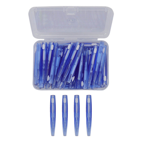 60Pcs Interdental Brush Practical Slim Braces Cleaner with PP Handle for Adults Children Orthodontic Care Blue In Australia - Darrahopens