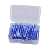 60Pcs Interdental Brush Practical Slim Braces Cleaner with PP Handle for Adults Children Orthodontic Care Blue In Australia - Darrahopens