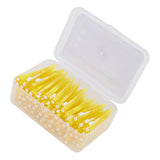 60Pcs Interdental Brush Practical Slim Braces Cleaner with PP Handle for Adults Children Orthodontic Care Yellow In Australia - Darrahopens