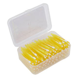 60Pcs Interdental Brush Practical Slim Braces Cleaner with PP Handle for Adults Children Orthodontic Care Yellow In Australia - Darrahopens