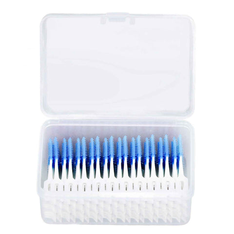 Interdental Brush Disposable Soft Dental Cleaning Floss Toothpicks for Oral Care Adults Children 160pcs Blue In Australia - Darrahopens