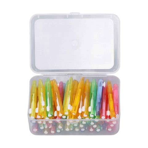 60Pcs Interdental Brush Floss Interdental Cleaning Brush with PP Handle for Adults Children Oral Care In Australia - Darrahopens