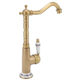 Antique Kitchen Faucet Gold All Copper European Antique Hot Cold Mixed 360° Rotating Kitchen Bathroom Sink Faucet Antique Color In Australia - Darrahopens