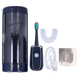Electric Toothbrush Portable USB Charging IPX7 Waterproof Ultrasonic Toothbrush with Sterilization BoxBlue In Australia - Darrahopens