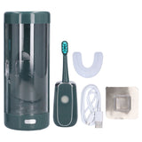 Electric Toothbrush Portable USB Charging IPX7 Waterproof Ultrasonic Toothbrush with Sterilization BoxGreen In Australia - Darrahopens