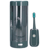 Electric Toothbrush Portable USB Charging IPX7 Waterproof Ultrasonic Toothbrush with Sterilization BoxGreen In Australia - Darrahopens