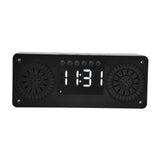 Speaker Red Double Speaker Digital Display Clock 360° Three Dimensional Surround Wooden Speaker Subwoofer