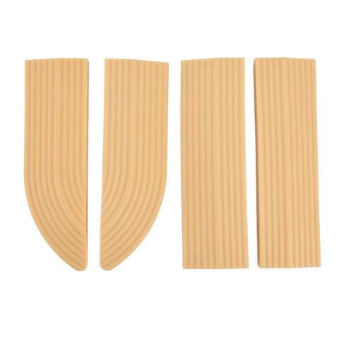 4PCS Universal Sweeper Door Sill Stair Wheelchair Door Sill Free Assembly Rubber Door Threshold ProtectBeige