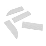 4PCS Universal Sweeper Door Sill Stair Wheelchair Door Sill Free Assembly Rubber Door Threshold ProtectWhite