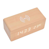 Digital Alarm Clock Wireless Charging Automatic Temperature Detection Safe Stable LED Electronic ClockWhite In Australia - Darrahopens