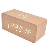 Digital Alarm Clock Wireless Charging Automatic Temperature Detection Safe Stable LED Electronic ClockWhite In Australia - Darrahopens