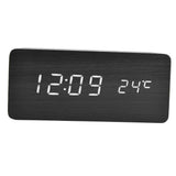 Digital Alarm Clock Wireless Charging Automatic Temperature Detection Safe Stable LED Electronic ClockBlack In Australia - Darrahopens