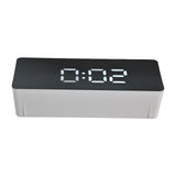 LED Clock Multifunctional USB Powered 3 Lighting Modes Snooze Time Celsius Fahrenheit Display Digital Alarm ClockWhite