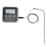 Meat Thermometer Smart 3 Buttons Digital LED Display Multifunctional Oven Thermometer with Probe for Cooking Baking BBQBlack In Australia - Darrahopens