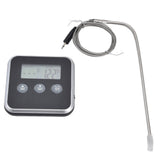 Meat Thermometer Smart 3 Buttons Digital LED Display Multifunctional Oven Thermometer with Probe for Cooking Baking BBQBlack