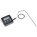 Meat Thermometer Smart 3 Buttons Digital LED Display Multifunctional Oven Thermometer with Probe for Cooking Baking BBQBlack