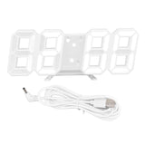Digital Wall Clock Modern Design Temperature Display Alarm Function Sound Control Auto Sleep LED Wall ClockWhite In Australia - Darrahopens