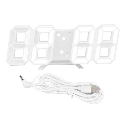 Digital Wall Clock Modern Design Temperature Display Alarm Function Sound Control Auto Sleep LED Wall ClockWhite In Australia - Darrahopens