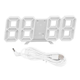 Digital Wall Clock Modern Design Temperature Display Alarm Function Sound Control Auto Sleep LED Wall ClockWhite In Australia - Darrahopens