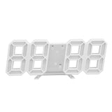 Digital Wall Clock Modern Design Temperature Display Alarm Function Sound Control Auto Sleep LED Wall ClockWhite