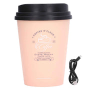 USB Humidifier 300ml Coffee Cup Low Noise Auto Off Compact Lightweight Space Saving Mini Humidifier for Car Home OfficePink In Australia - Darrahopens