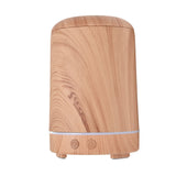200ml Wood Grain Humidifier Aroma Air Humidifier USB Powered Night Light Humidifier for Bedroom