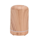200ml Wood Grain Humidifier Aroma Air Humidifier USB Powered Night Light Humidifier for Bedroom