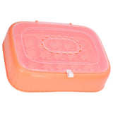 24 Eggs Containers ABS Egg Tray Storage Box Refrigerator Organizer Bins with Breathable VentsOrange