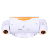 Projection Alarm Clock Glareless LED Night Light Voice Control Induction Temperature Display LED ClockWhite Orange