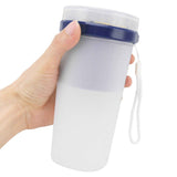 300ml USB Charging Electric Juicer Cup Security Lock Blender with 6 Leaf Knife and Waterproof Blue Light Display for Home Blue In Australia - Darrahopens