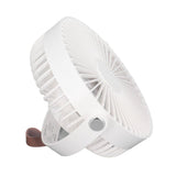 Electric Fan 3 Speeds 360 Degree Adjustable USB Rechargeable Portable Camping Fan with Night Light for Dormitory Camping