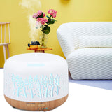 Desktop Humidifier 300ml Wood Grain Design Low Noise Aromatherapy Humidifier with LED Color Light 100‑240V AU Plug In Australia - Darrahopens