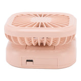 Portable Folding Fan 3 Level Wind Speed USB Powered Rechargeable Rotatable Handheld Desktop Small Fan Pink