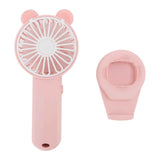Handheld Fan Strong Natural Wind USB Charging 5 Blades Detachable Base Mini Portable Fan for Home Office Travel Pink In Australia - Darrahopens
