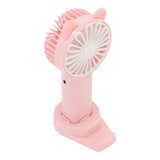 Handheld Fan Strong Natural Wind USB Charging 5 Blades Detachable Base Mini Portable Fan for Home Office Travel Pink In Australia - Darrahopens