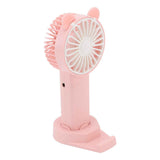 Handheld Fan Strong Natural Wind USB Charging 5 Blades Detachable Base Mini Portable Fan for Home Office Travel Pink In Australia - Darrahopens