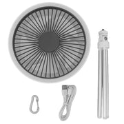 Tripod Fan 10000mAh 3 Gears Adjustable Timing Function Portable Desktop Fan with Light for Outdoor Camping White In Australia - Darrahopens