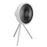 Tripod Fan 10000mAh 3 Gears Adjustable Timing Function Portable Desktop Fan with Light for Outdoor Camping White In Australia - Darrahopens