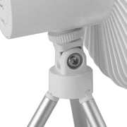 Tripod Fan 10000mAh 3 Gears Adjustable Timing Function Portable Desktop Fan with Light for Outdoor Camping White