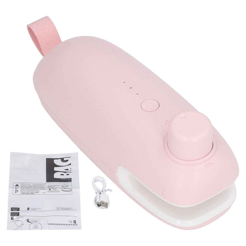 Heat Bag Sealer USB Charging Cutter Sealing Cutting Machine Tool for Better Storage Pink In Australia - Darrahopens