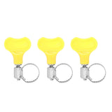 15 Pcs Stainless Steel Hose Clamp Corrosion Resistant Reusable Worm Gear Pipe Clip with Adjustment Handle