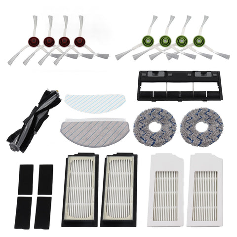 Robot Cleaner Accessory Kit Main Brush Side Brush Waved Mop Washable Mop Cloth Filter for T10