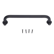 Barn Door Handle Black Carbon Steel Interior Wooden Door Matte Handle for Wooden Gate Shed Cabinet Door