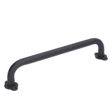 Barn Door Handle Black Carbon Steel Interior Wooden Door Matte Handle for Wooden Gate Shed Cabinet Door
